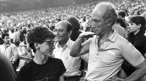 Justin and Pierre Trudeau, in the pre-post-partisan era, c. late 1980s.