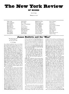 New York Review of Books, Issue No. 1, Feb. 1, 1963.