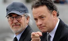 Steven Spielberg (l.), Tom Hanks (r.).