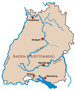 Baden-Wurttemburg map.