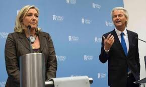 France's Marine Le Pen (l.); Netherlands rightest Geert Wilders.